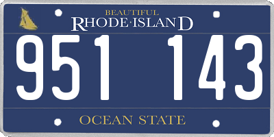 RI license plate 951143
