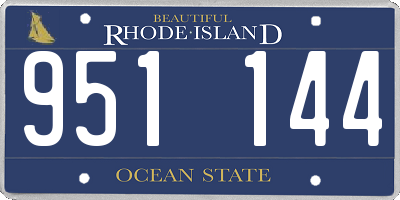 RI license plate 951144