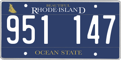 RI license plate 951147