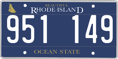 RI license plate 951149