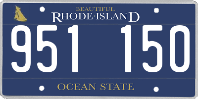 RI license plate 951150