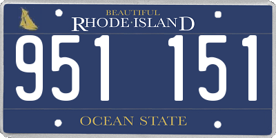 RI license plate 951151