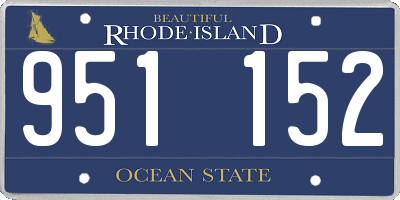 RI license plate 951152