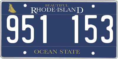 RI license plate 951153