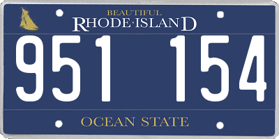 RI license plate 951154