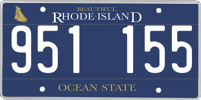 RI license plate 951155