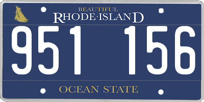 RI license plate 951156