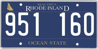 RI license plate 951160