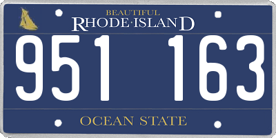 RI license plate 951163