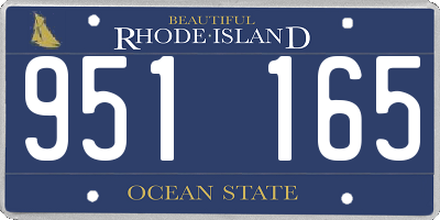 RI license plate 951165