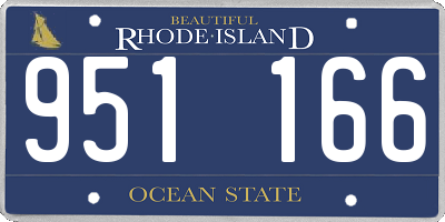 RI license plate 951166