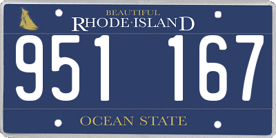 RI license plate 951167