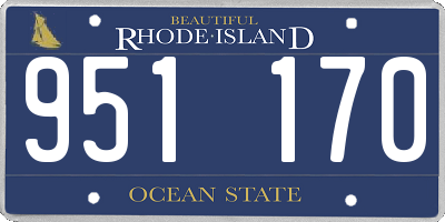 RI license plate 951170