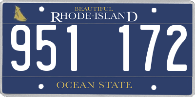RI license plate 951172