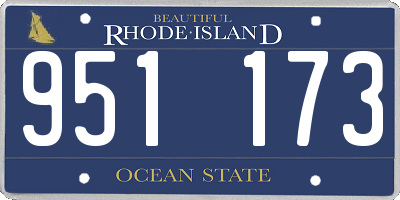 RI license plate 951173
