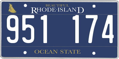 RI license plate 951174