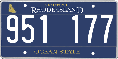 RI license plate 951177