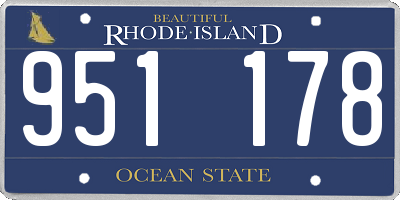 RI license plate 951178