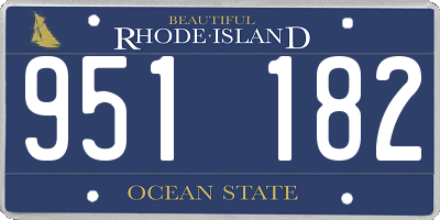 RI license plate 951182