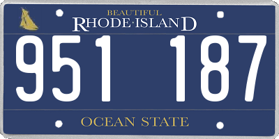 RI license plate 951187