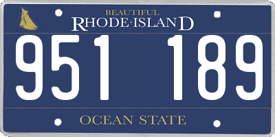 RI license plate 951189