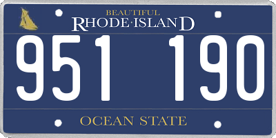RI license plate 951190