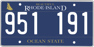 RI license plate 951191