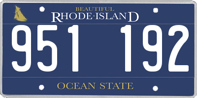 RI license plate 951192