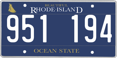 RI license plate 951194