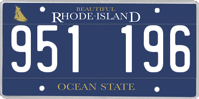 RI license plate 951196