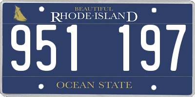 RI license plate 951197