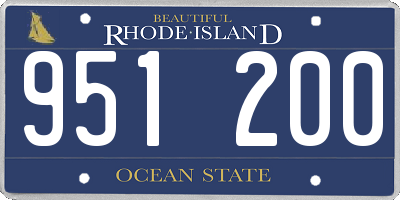 RI license plate 951200