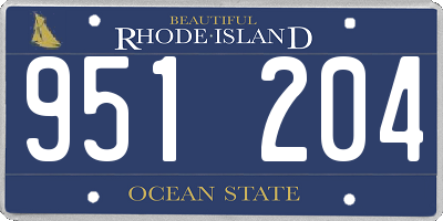 RI license plate 951204