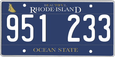 RI license plate 951233