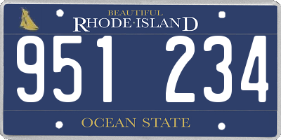 RI license plate 951234