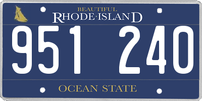 RI license plate 951240