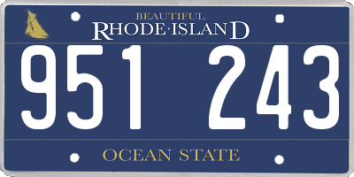 RI license plate 951243