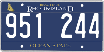 RI license plate 951244