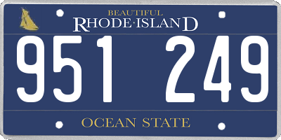 RI license plate 951249