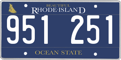 RI license plate 951251
