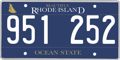 RI license plate 951252