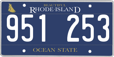 RI license plate 951253
