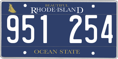 RI license plate 951254