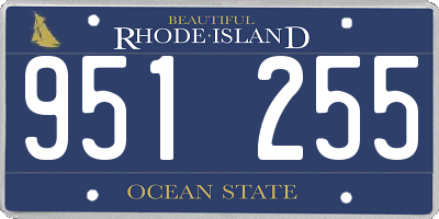 RI license plate 951255