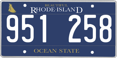 RI license plate 951258