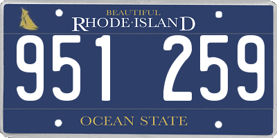 RI license plate 951259