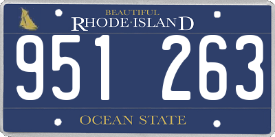 RI license plate 951263