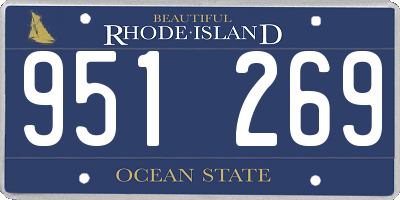 RI license plate 951269