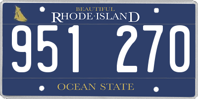 RI license plate 951270