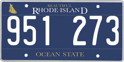 RI license plate 951273
